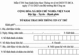 Cách Khai Thay Đổi Thông Tin Cư Trú