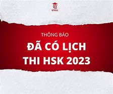 Lịch Thi Hsk 2023